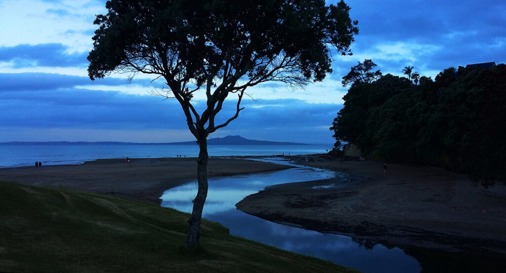 A magnificent evening skyline in Auckland New Zealand